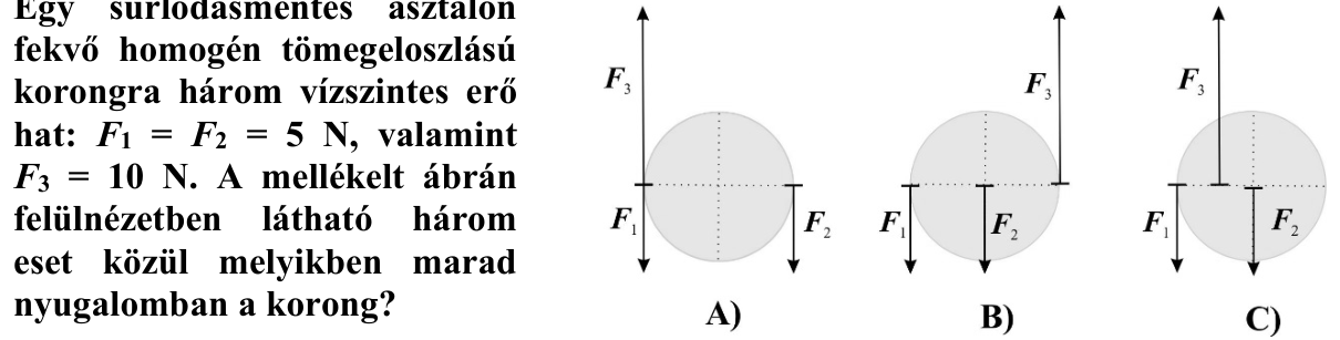 F 3  = 10 N. A mellékelt ábrán